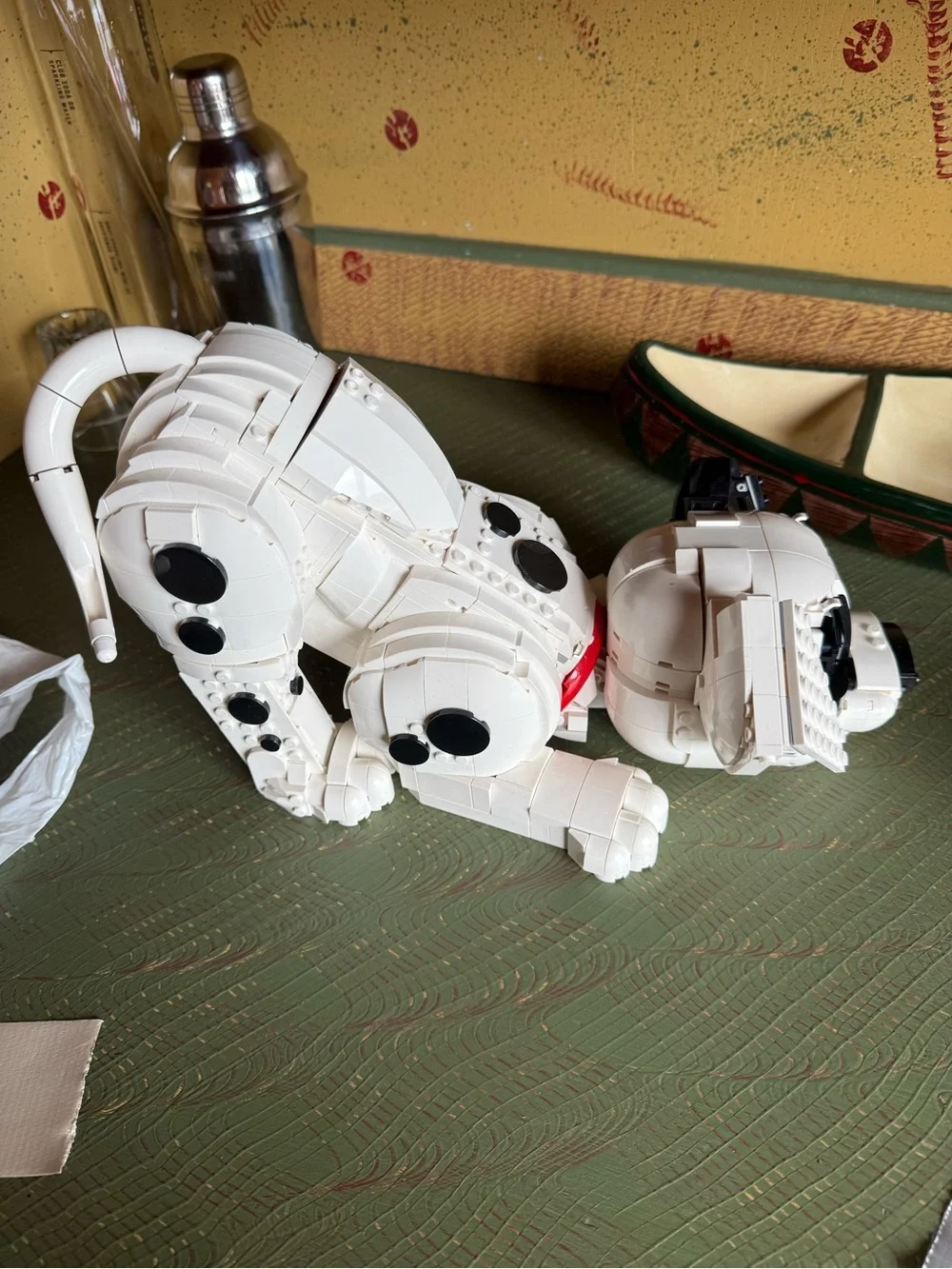 LEGO White & Black Dalmatian Figure with Blue Collar and Gold Badge
